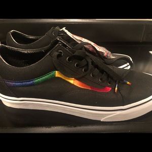Pride rainbow Vans.